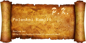 Peleskei Kamill névjegykártya